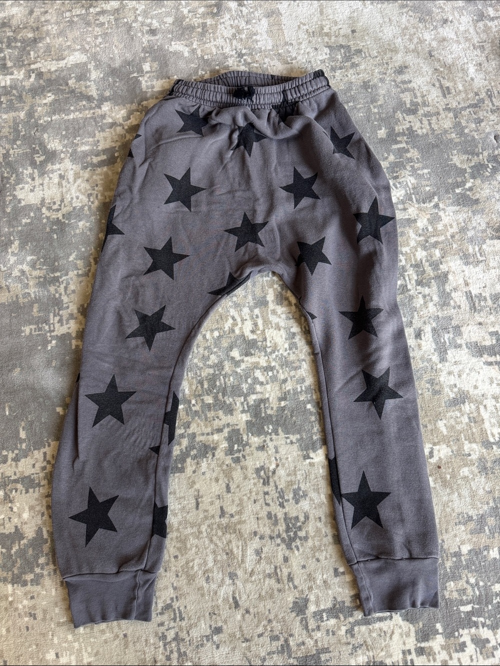 Nununu, boy  Grey Star-Print Jogger Pants, size 12-14